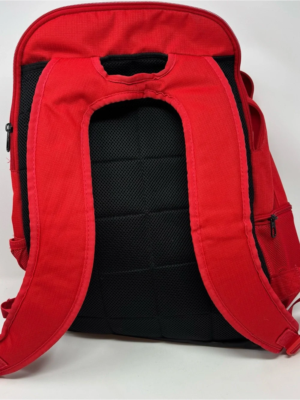 Nike Red Black Swoosh Backpack Athletic Sports School Gear Bookbag